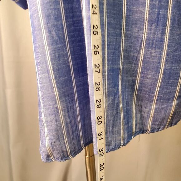 JENNIFER & GRACE, Beach Tunic  blue with white stripes size L - Picture 9 of 13